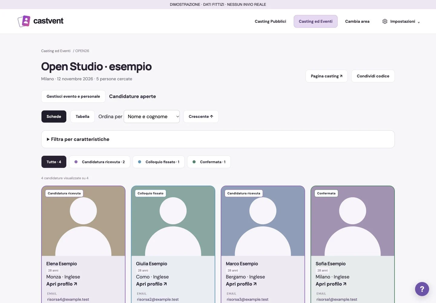 Conferma la selezione — Open Studio